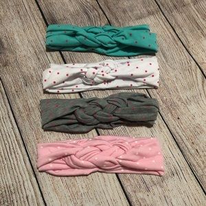 Four piece polka dot headbands